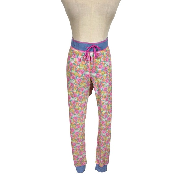 2 Piece Set: Natural Life Mix & Match Waffle Long Johns & Pajama Cami Floral - Picture 2 of 12
